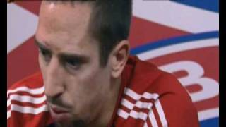 Franck Ribéry Interview en allemand 20100817 [upl. by Efthim]