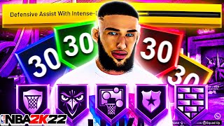 BEST CENTER BADGES amp SETTINGS FOR NBA 2K22 [upl. by Netsirhc]