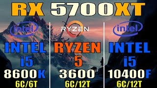 INTEL i5 8600K vs RYZEN 5 3600 vs INTEL i5 10400F  PC GAMEPLAY TEST [upl. by Tades10]