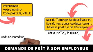 Rédiger une Modèle de demande de prêt à son employeur │Lettre au Quotidien [upl. by Aceissej]