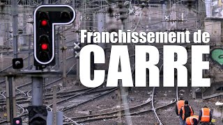 Signalisation SNCF  Franchissement dun carré en cabine dun train de marchandise [upl. by Bullard]