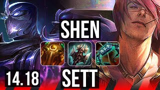 SHEN vs SETT TOP  1100 games 13516 30k DMG  NA Master  1418 [upl. by Selegna]