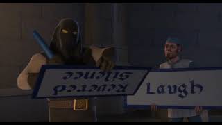 shrek 1 farquaad men holding audience reaction sign scenes [upl. by Ahsieka]