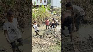 Boys fishing in village pond॥ shorts [upl. by Attenhoj]