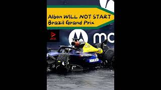 Alex Albon WILL NOT START Brazil race 🇧🇷 f1 formula1 [upl. by Nyral]