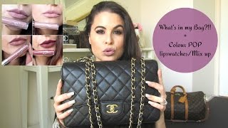 What’s in my Bag  Color POP Lip swatches Mix up video♡ [upl. by Georgi]