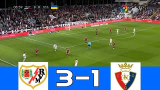 Rayo Vallecano vs CA Osasuna 31  LaLiga 202425  ¡Resumen del partido [upl. by Lagasse]