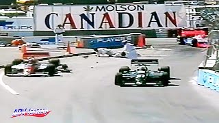 Racetrack worker fatal accident at 1990 CART Vancouver [upl. by Ayekat]