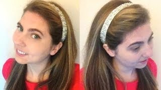 Wraparound Hairband Tutorial How to keep it ON YOUR HEAD [upl. by Aerdnaed327]