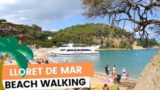 Lloret de Mar Beach Walking Costa Brava  Spain [upl. by Disini]