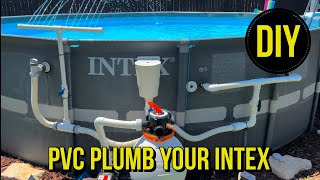 How to hard plumb your intex pool with PVC [upl. by Pasia]