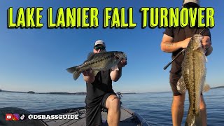 Bass Fishing the Fall Turnover on Lake Lanier [upl. by Ephram971]