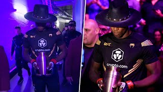 Israel Adesanya walks out to the Undertakers theme song at UFC276 in front of Vince McMahon amp HHH [upl. by Ris]