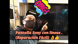 Líneas Verticales y Horizontales en Pantalla de Tv  ¡ Reparación Fácil  2021 [upl. by Anibas]