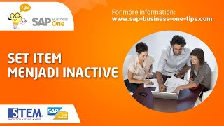 SAP Business One Tips Set Items to Inactive [upl. by Allak229]