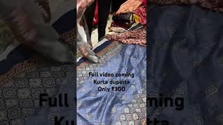 Chanderi Kurta Dupatta Sale delhimarket fashion onlineshopping indianattire chanderisilk viral [upl. by Atilal]