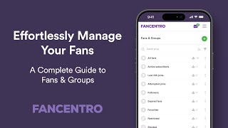 Effortlessly Manage Your Fans ✨ A Complete Guide to Fans amp Groups on Fancentro [upl. by Ecyac]