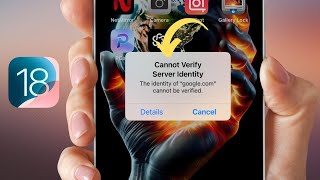 Cannot Verify Server Identity The Identity Of quotAppquot Cannot be Verified  Quick Fix  iPhone iOS 18 [upl. by Ysdnyl]