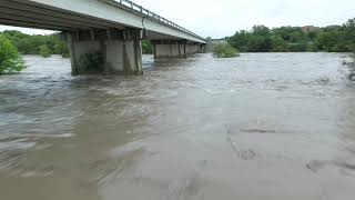 02 Guadalupe River Flooding at Kerrville Schreiner Park 10162018 [upl. by Artie]