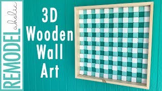 Square Wooden Wall Art Challenge Buffalo Check 3D Wood Art [upl. by Nnhoj]