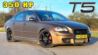 VOLVO S40 T5 BIG TURBO  REVIEW on AUTOBAHN [upl. by Dnalrah]