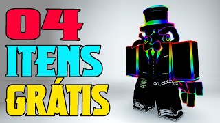 COMO PEGAR 4 ITENS GRÁTIS AGORA NO ROBLOX  HOW TO GET 4 ITEMS FOR FREE NOW ON ROBLOX [upl. by Dnalhsa612]