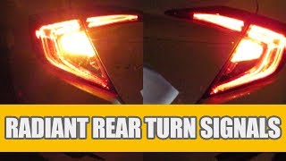 Install Rear Turn Signal Blinker Lights for 2016 Honda Civic w CANBUS 7440NA WY21W Amber Yellow LED [upl. by Rotman]