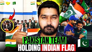 Pakistan 🇵🇰 players holding Indian 🇮🇳 Flag 😍  Chess  Aman ki Asha ❤️  ICC Champions Trophy 2025 [upl. by Sennahoj]