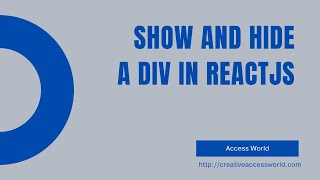 Show and hide div on button click react js [upl. by Aicul]