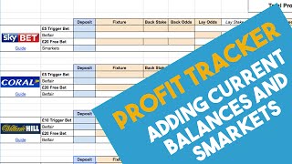 Matched Betting Spreadsheet  Adding Your Current Balances amp Smarkets [upl. by Hercule796]