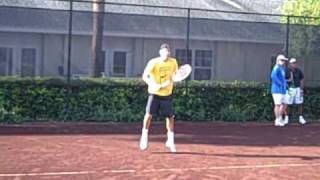 Filip Krajinovic practicing at the IMGBollettieri Tennis Academy 3 [upl. by Ennovahs392]