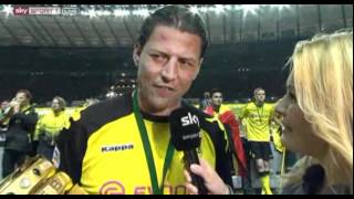 Interview Weidenfeller amp Bierdusche für Jessica Kastrop DFP Pokal Finale 2012 [upl. by Aliuqahs]