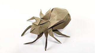 Origami HALLOWEEN SPIDER  How to make a paper spiders [upl. by Fasta]