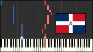 Dominican Republic National Anthem Piano Tutorial [upl. by Nairdna361]