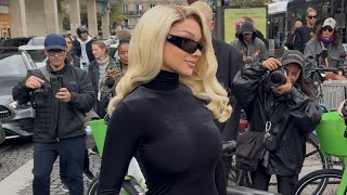 SHIRIN DAVID AT VETEMENTS SPRING SUMMER 2025 SHOW IN PARIS [upl. by Salema]