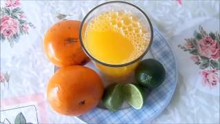 RECEITA DE SUCO NATURAL DE TANGERINA E LIMÃO FÁCIL DE FAZER [upl. by Willyt]