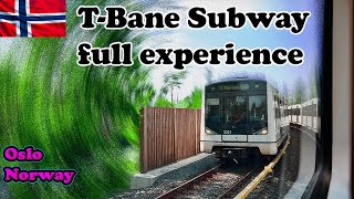 4K Oslo TBane Subway full experience [upl. by Treboh]