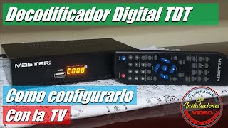 como se conecta un decodificador digital tdt Master como configurar un convertidor digital [upl. by Nnel]