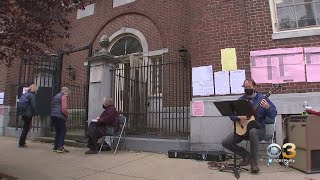 Musicians Perform At South Philadelphia Voting Location [upl. by Eittak]