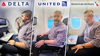 Is PREMIUM ECONOMY Worth It In The USA Delta vs American vs United [upl. by Oriane273]