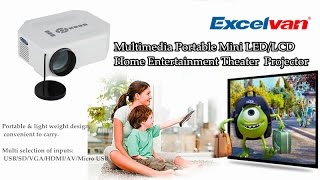 【New amp Hot】Excelvan Multimedia Portable Mini LEDLCD Home Entertainment Theater Projector [upl. by Leemaj460]