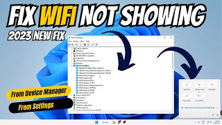 FIX WiFi Adapter Not Showing in Device Manager amp Settings Windows 1011 2023 FIX [upl. by Aydan]