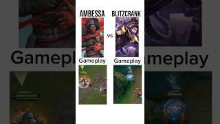 AMBESSA GAMEPLAY vs BLITZCRANK GAMEPLAY 😂 LEAGUE OF LEGENDS shorts [upl. by Nalyak463]