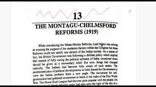 The Montagu–Chelmsford Reforms and dyarchy system [upl. by Inalaehak]