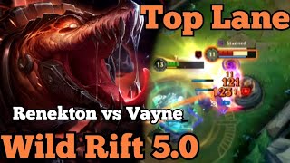 Renekton vs Vayne  Wild Rift 50C  Baron Lane Ranked [upl. by Pearlman118]