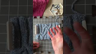 knitters lets take a look at how to block cables knittingtutorial shorts knitting [upl. by Summer180]