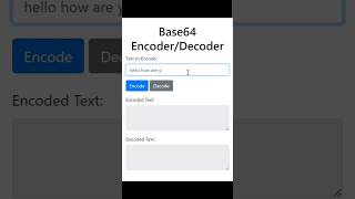 Encode and Decode Text using html css bootstrap and javascript [upl. by Brader]