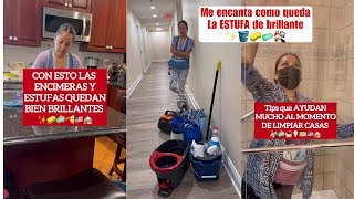 las ENCIMERAS DE LA COCINA BRILLANTES ESTA ESTUFA Y EL BAÑO NOS QUEDARON IMPECABLES [upl. by Eirffej]