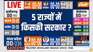 Exit Poll LIVE  Rajasthan Exit Poll  MP Exit Poll  CG Exit Poll  5 States Exit Poll  India TV [upl. by Ynattir]