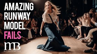 Amazing Runway Model Fails 2023  Fashion Show Mishaps amp Hilarious Tumbles [upl. by Ecirehs379]